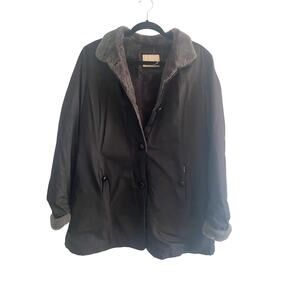 F. Faconnable Lamb Fur Lined Coat M